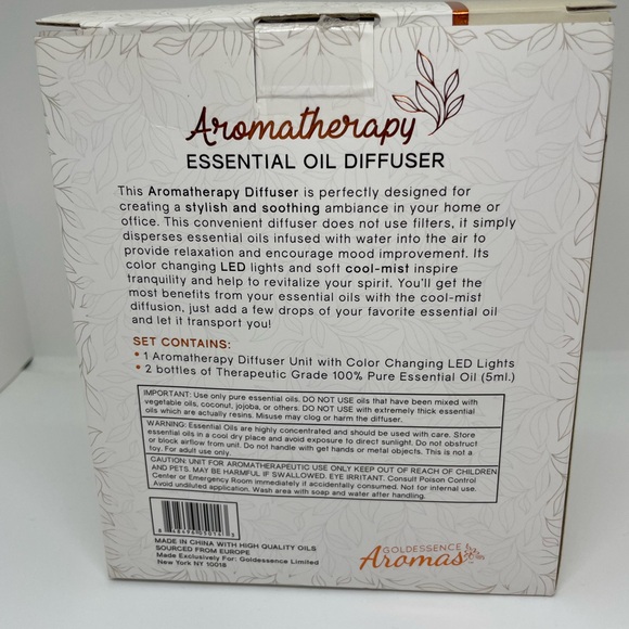 Essential Oil Diffuser Goldessence Aromas Aromatherapy - Picture 3 of 4